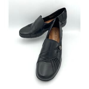 New Balance Cobb Hill Paulette Slip On Loafer Flats Black Leather Size 7.5 M